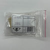 Edwards DB9/RJ11 fire alarm connector with metallic ports and black plastic casing, used for Edwards fire alarm systems.