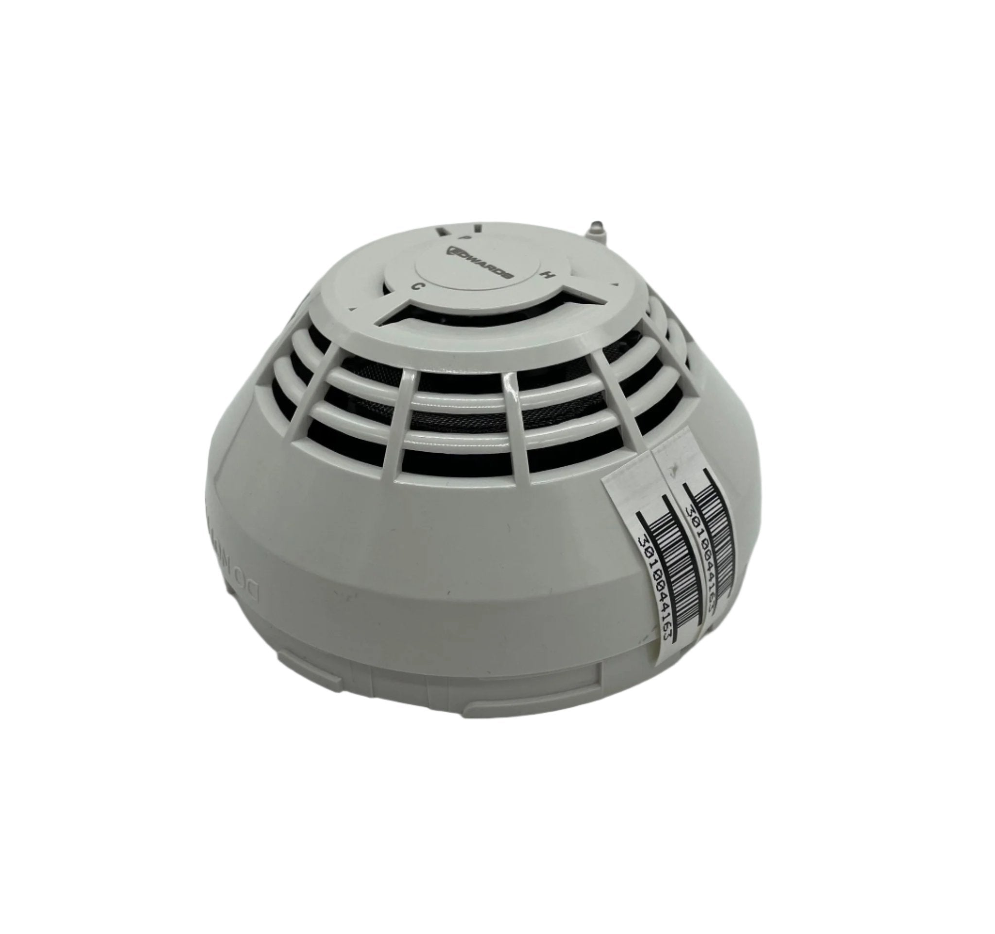 Edwards SIGA-PHCD heat detector mounted on a ceiling, designed for fire safety and early heat detection.