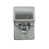 Edwards G1AVWN horn strobe alarm device mounted on wall, yellow color with speaker grille and strobe light for emergency alert.
