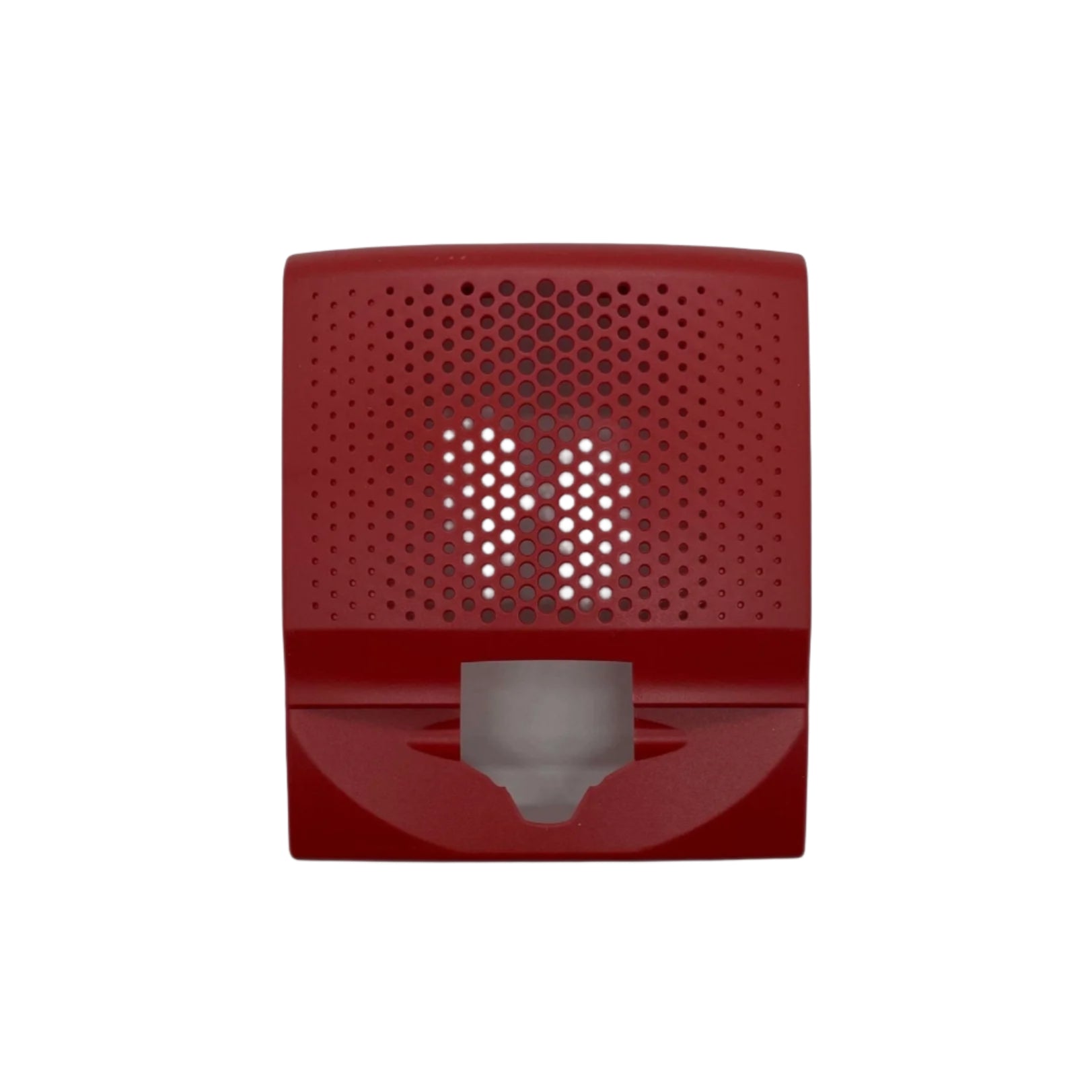 Edwards G4AVRF-CVR horn strobe cover on Edwards horn strobe alarm device with label and mounting details visible