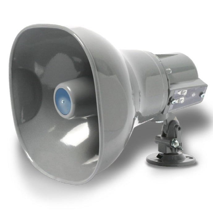 Edwards 5552-15W-G fire alarm with smoke detector and alarm sounder in a ceiling mount, installed in a commercial building.