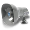 Edwards 5552-15W-G fire alarm with smoke detector and alarm sounder in a ceiling mount, installed in a commercial building.