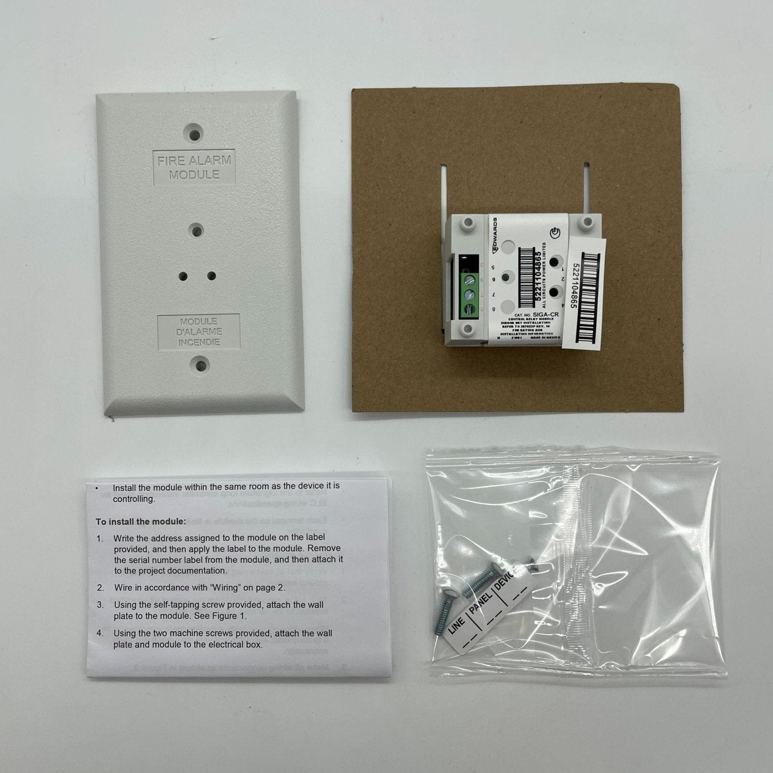 Edwards SIGA-CR modules from JEM Systems Canada, showing detailed view of industrial components for gas detection systems.