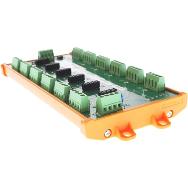 Edwards SIGA-UIO6R module for industrial systems, shown in a close-up image with detailed electronic components.