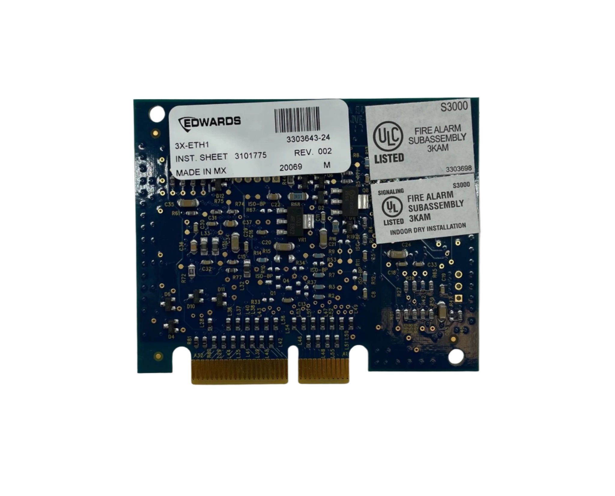 Edwards 3X-ETH1 network card with multiple Ethernet ports, designed for system connectivity and network expansion.