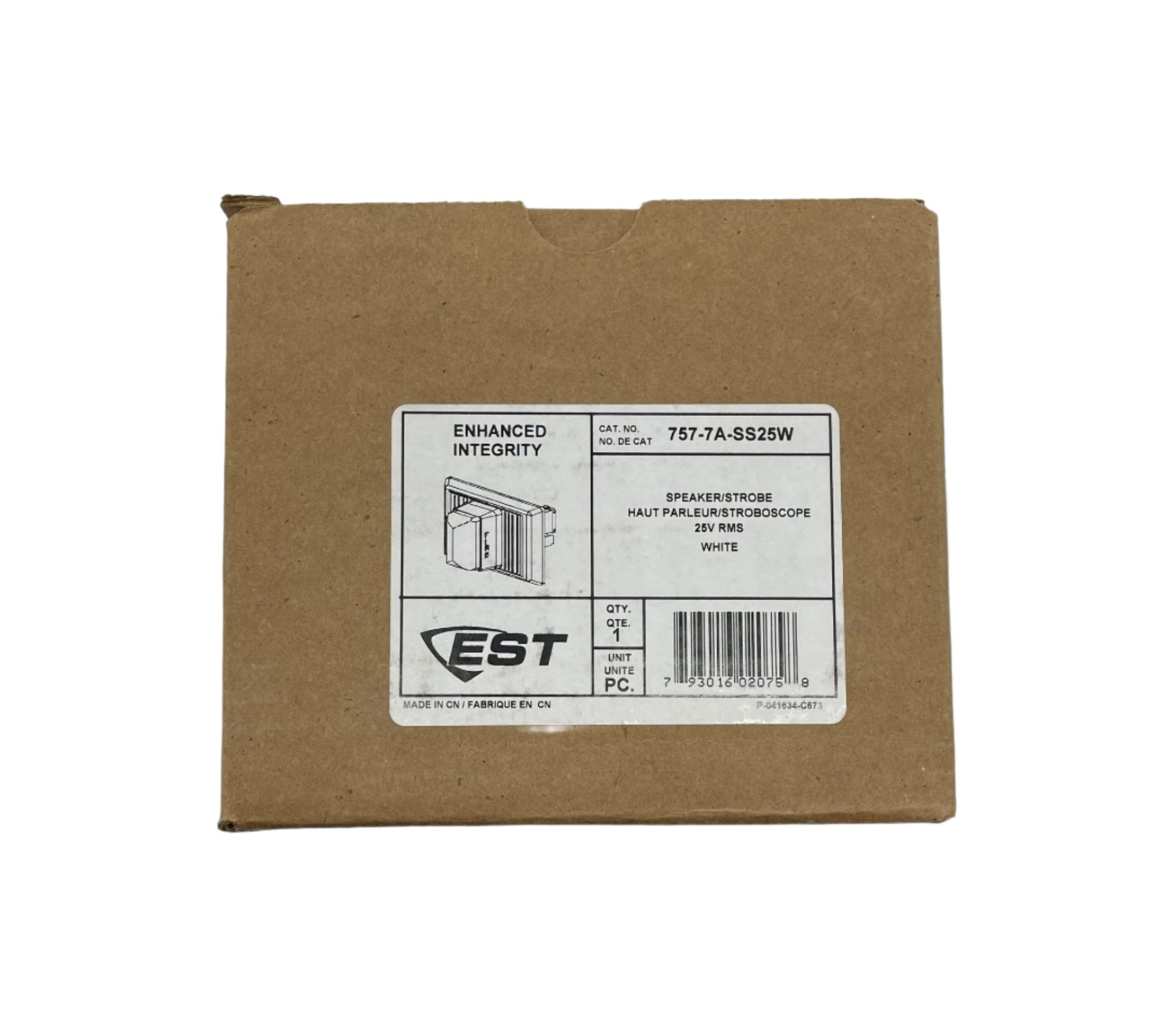 Edwards 757-7A-SS25W fire alarm system sensor in a clean white housing, designed for safety and early fire detection.
