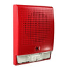 Edwards G4HFRN-S2VMC fire alarm sensor with system sensor and ULC certification, mounted on a ceiling in a building.