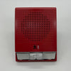Edwards G4R-S2VM fire alarm sensor mounted on ceiling, part of Edwards fire alarm system, with wiring and mounting hardware visible.