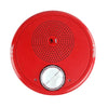 Edwards GCHFRF-S2VMC fire alarm sensor installed on ceiling, part of Edwards fire alarm system, with wiring and mounting hardware visible.