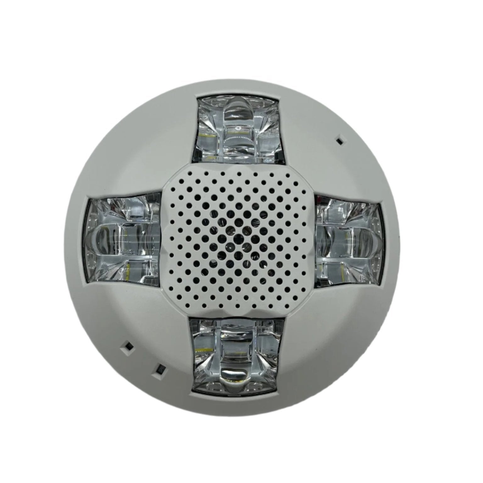 Edwards GCSVWN fire alarm smoke detector with alarm indicator and mounting bracket, designed for safety and reliable fire detection.