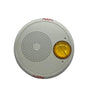 Edwards GCWA-S7VMHA speaker strobe warning device with white housing and mounting bracket on a plain background.