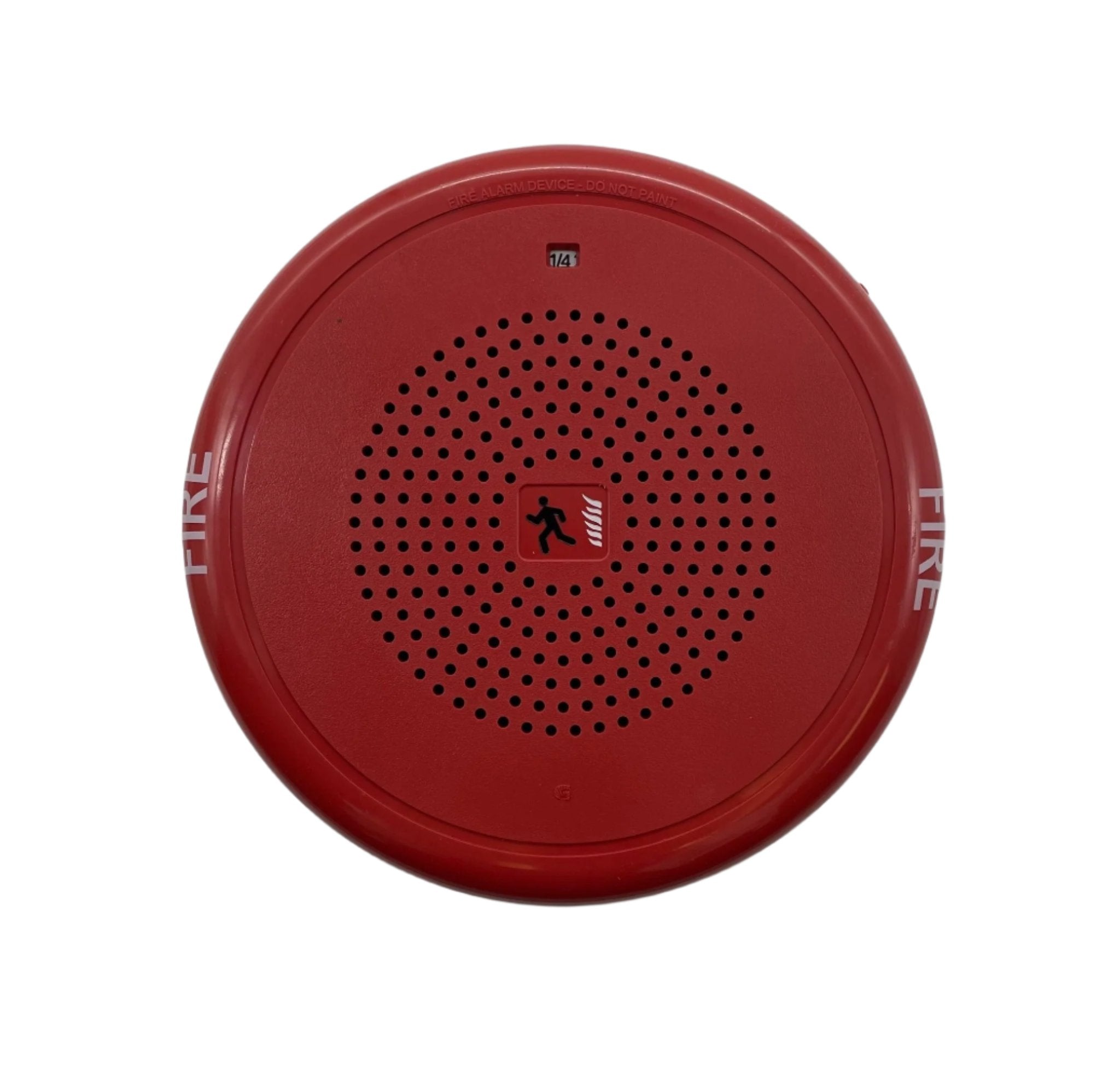 Edwards GCHFRF-S2 speaker from Jem Systems Canada, showing a compact, black speaker with mounting brackets and control panel.