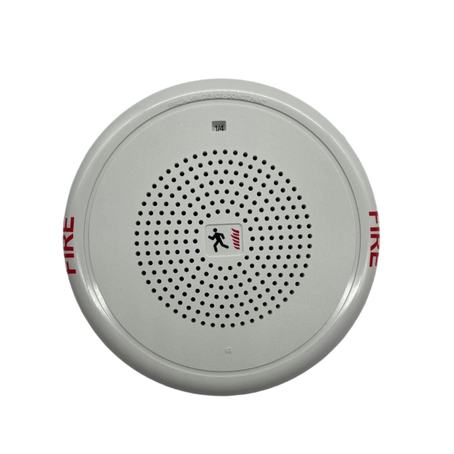 Edwards GCHFWF-S2 fire alarm control panel mounted on wall with digital display and control buttons.