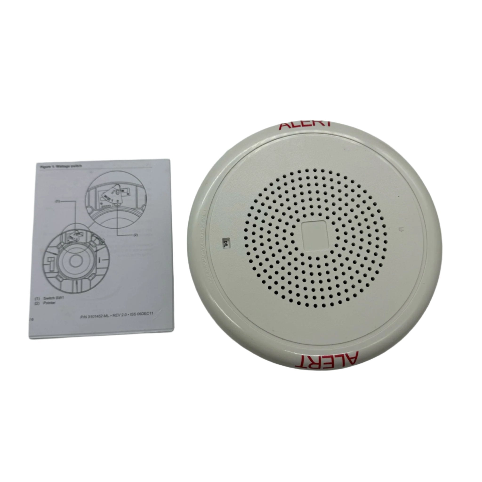 Edwards GCWA-S7 speaker with sleek design and modern grille, mounted on a wall for clear audio in professional settings