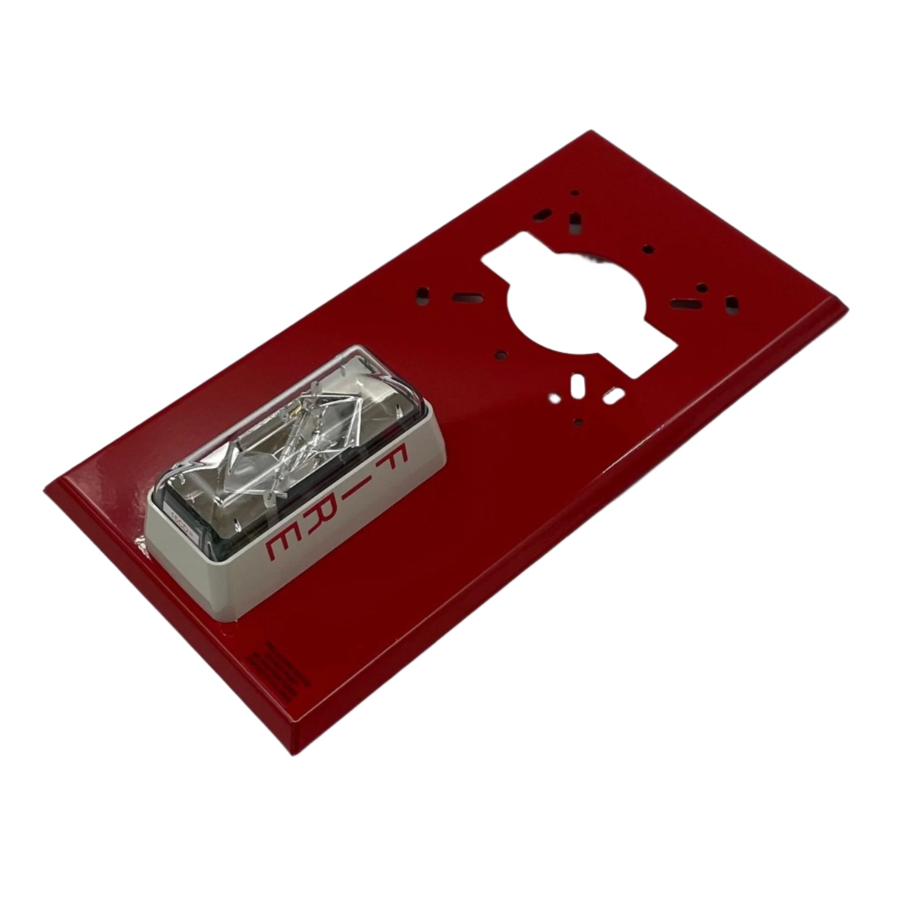 Edwards 403-5A-R strobe light with red lens mounted on a panel, used for industrial or emergency signaling.