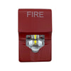 Edwards G1VRF fire alarm sensor with ULC certification, mounted on ceiling, part of Edwards fire alarm system.