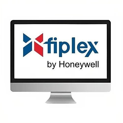 Fiplex by Honeywell fire alarm system model BDA-LIC-D27B-D33B mounted on wall, with control panel and indicator lights.