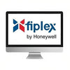 Fiplex by Honeywell fire alarm system model BDA-LIC-D27B-D33B mounted on wall, with control panel and indicator lights.