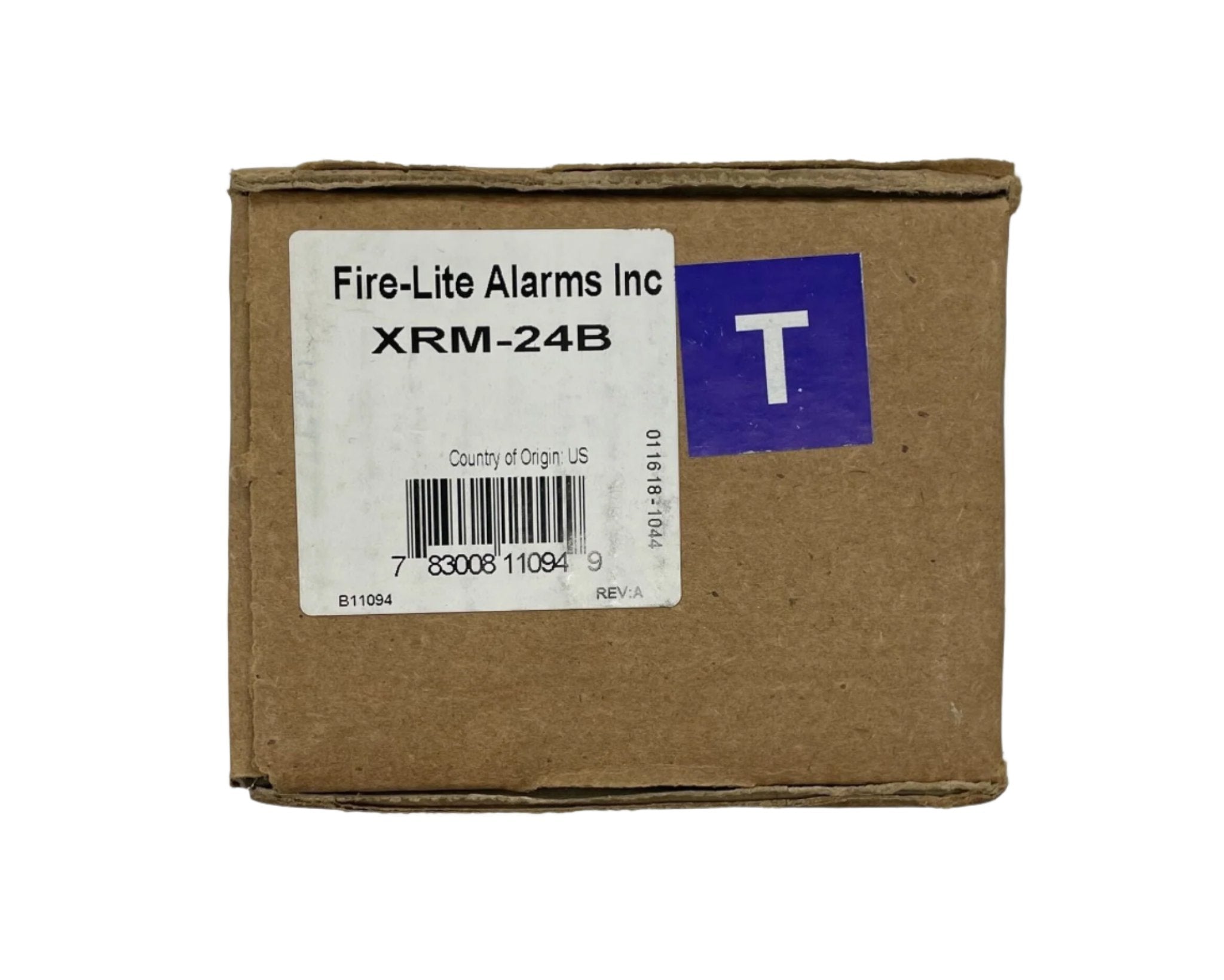 Fire-Lite XRM-24B fire alarm relay module with JEM Systems Canada branding, mounted on a panel.
