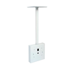 Kidde 1142-000 fire alarm mounted on ceiling, white smoke detector with test and silence buttons, for home safety.