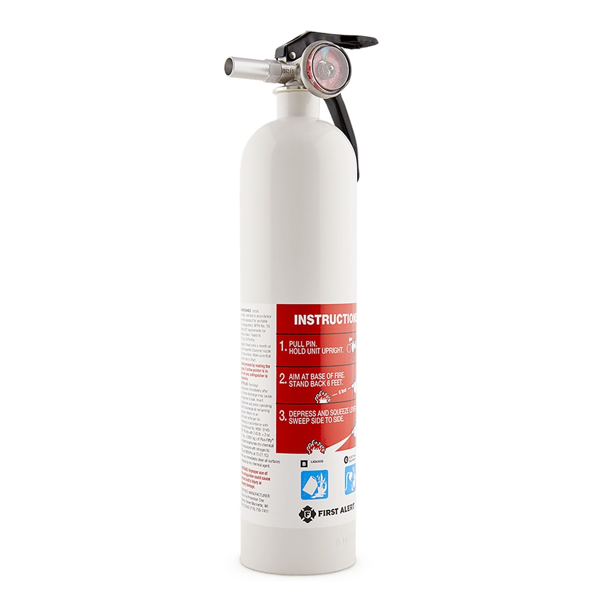 First Alert FE10GR smoke and carbon monoxide detector mounted on a ceiling in a home interior