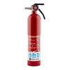First Alert FE1A10GR smoke and carbon monoxide detector mounted on a ceiling, with alarm indicators visible.