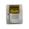 Gentex GECA24PWW horn strobe alarm with white casing, wall mount, designed for fire safety and emergency notification systems.