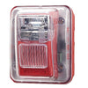 Gentex WGECB24-75PWR fire alarm with digital display and mounting bracket, designed for building safety and smoke detection.