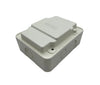 Gentex AVSM-W synchronization control module in white, showing its compact design and connection ports for vehicle lighting systems.
