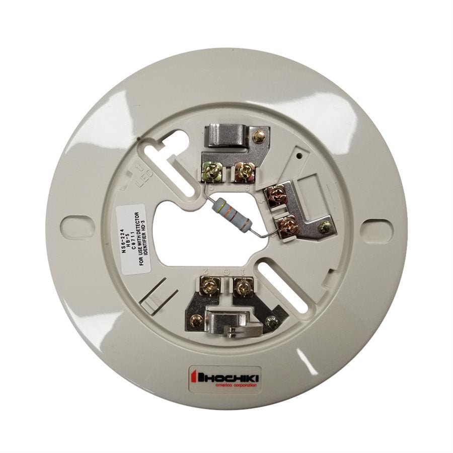 Hochiki NS6-224 fire alarm sensor with warning light and mounting bracket for fire detection systems