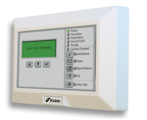 Kidde K-RLCD-C fire alarm with digital display and sensor, mounted on a ceiling for home safety.
