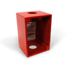 Edwards P-027193 fire alarm mounted on a wall, featuring a round white detector with LED indicator light.