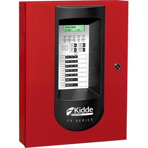 Kidde FX-5R Zone Conventional Fire Alarm Control Panel with display and control buttons for fire detection systems.