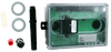 Edwards SD-SJ duct detector mounted in HVAC duct system, used for smoke detection in commercial ventilation systems.