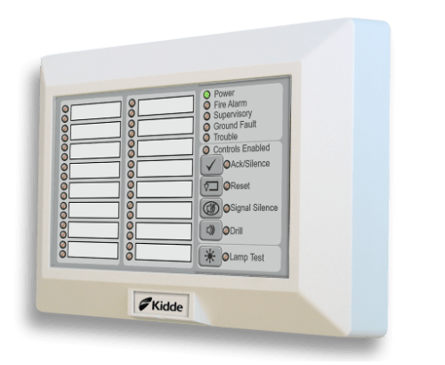 Kidde K-RLED-C smoke and carbon monoxide alarm with LED display, mounted on a ceiling in a modern home setting