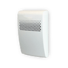 Edwards EG1AWN horn with metal mounting bracket, black finish, designed for industrial alarm and signaling applications.