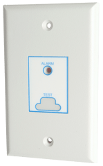 Edwards SD-TRM duct detector installed in HVAC system, compact design for air duct fire and smoke detection.
