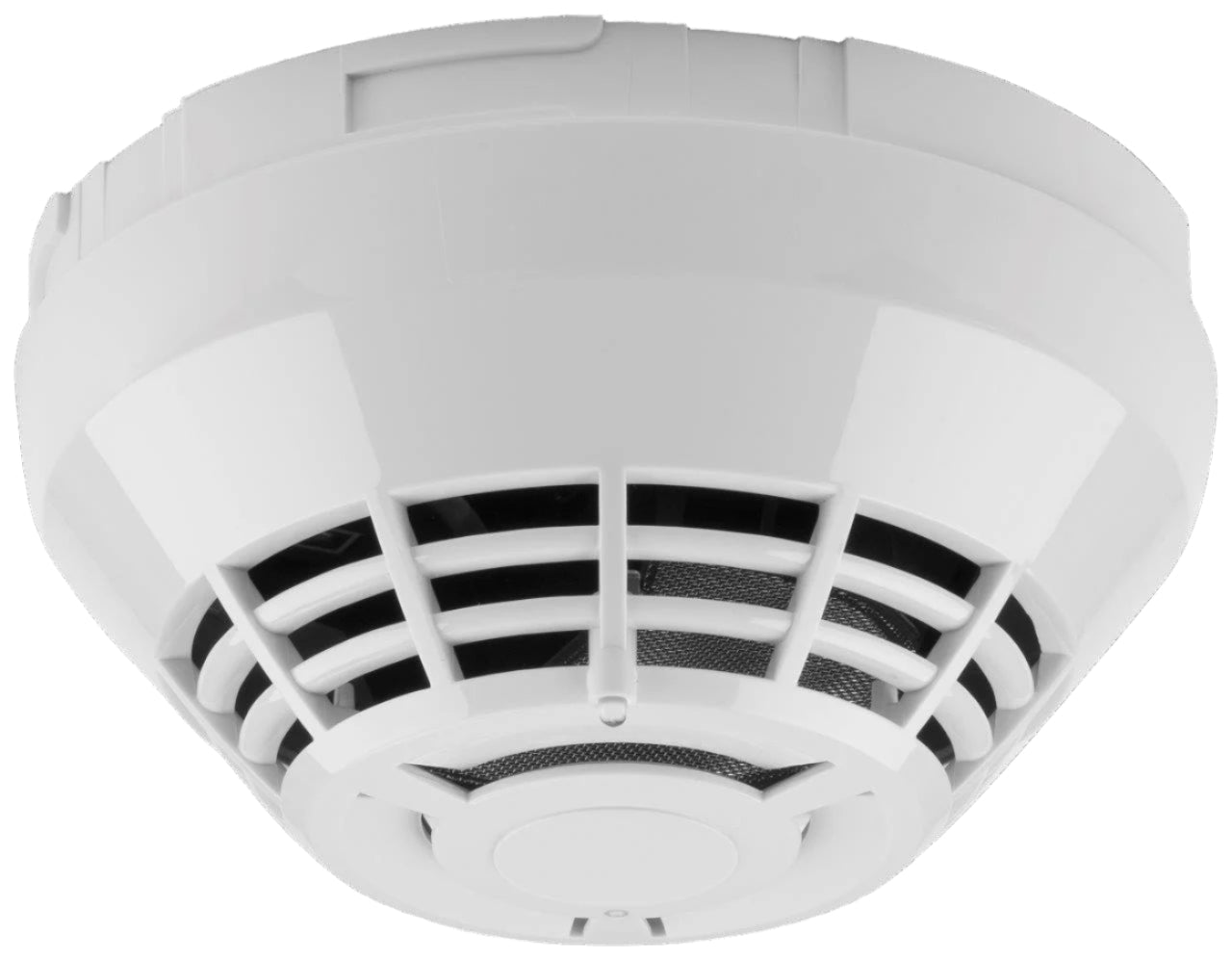 Kidde KC2-OS smoke and carbon monoxide alarm with digital display and test button, mounted on a ceiling.
