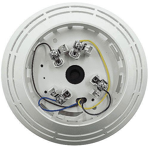 Kidde KI-ABST smoke detector mounted on ceiling, black and white design, for home safety and fire alarm protection
