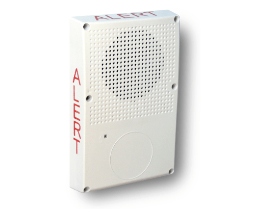Edwards WG4WA-S speaker with black enclosure and mounting bracket, designed for professional audio installation.