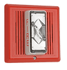 Edwards Horn Strobes model 2452THS-15/75-R, visible in the image with bright warning lights and mounting hardware.
