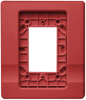 Edwards EG1RT horn strobe alarm with red housing and mounting bracket, designed for fire alarm warning systems.