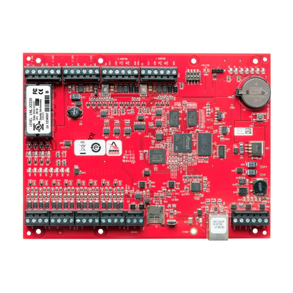 Lenel LNL-X2220 board with multiple ports and connectors, designed for security and access control systems.