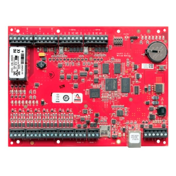 Lenel LNL-X4420 fire alarm device with digital display and alarm indicator, designed for building safety and fire detection.