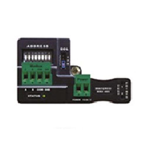 Macurco MRS-485 gas sensor module connected to system, displaying hardware with wiring and connection ports.