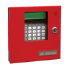 Mircom ULC RAM-300LCDR fire alarm device with LCD display, installed on wall, by Mircom Canada.