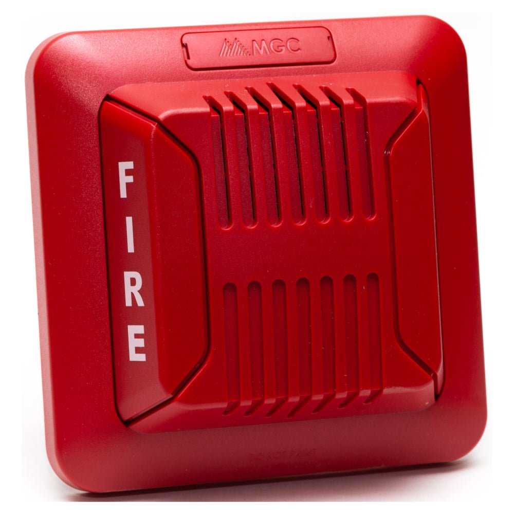 Mircom ULC FH-400-RR fire alarm with red alarm horn and control panel, designed for building safety by Mircom Canada.
