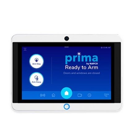 Napco PP1V security system keypad with Jem Systems Canada branding, featuring a digital display and numeric keypad for security access.