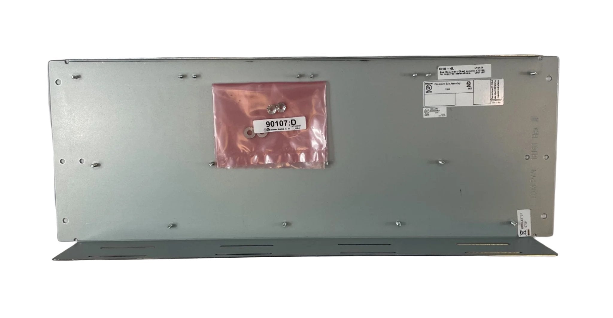 System Sensor ULC CHS-4L fire alarm with multiple sensor modules, mounted on wall, in a commercial setting.
