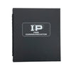 Firelite IPENC-B fire alarm control panel module with sleek design, mounted on a wall, featuring indicator lights and connection ports.